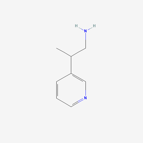 2-pyridin-3-ylpropan-1-amine (CAS: 199296-38-3) - Chemical Structure and Molecular Formula 