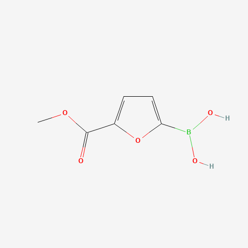 (5-methoxycarbonylfuran-2-yl)boronic acid (CAS: 876189-20-7) - Chemical Structure and Molecular Formula 