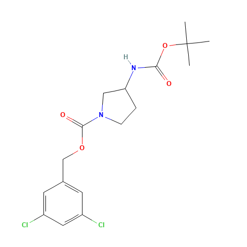 (3,5-dichlorophenyl)methyl 3-[(2-methylpropan-2-yl)oxycarbonylamino]pyrrolidine-1-carboxylate (CAS: 1613513-81-7) - Related Chemical Product
