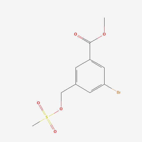 methyl 3-bromo-5-(methylsulfonyloxymethyl)benzoate (CAS: 878744-04-8) - Chemical Structure and Molecular Formula 