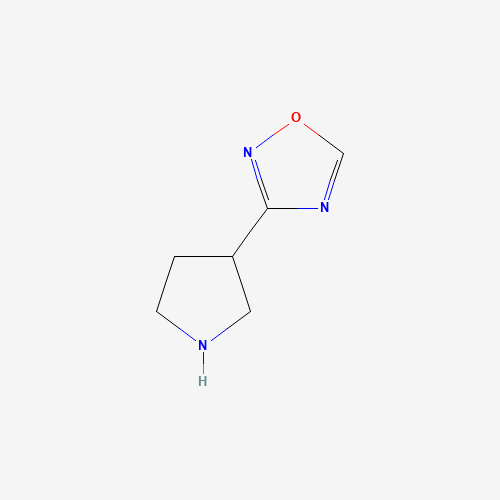3-pyrrolidin-3-yl-1,2,4-oxadiazole (CAS: 1211516-74-3) - Chemical Structure and Molecular Formula 