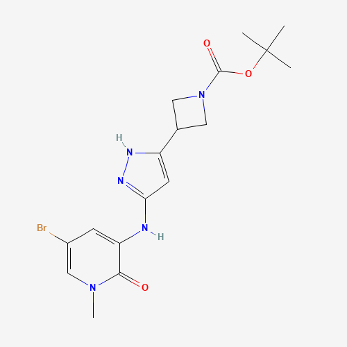 tert-butyl 3-[3-[(5-bromo-1-methyl-2-oxopyridin-3-yl)amino]-1H-pyrazol-5-yl]azetidine-1-carboxylate (CAS: 1346674-13-2) - Related Chemical Product