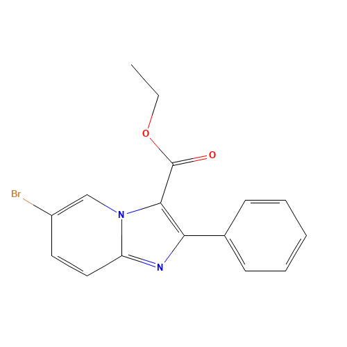 ethyl 6-bromo-2-phenylimidazo[1,2-a]pyridine-3-carboxylate (CAS: 885276-79-9) - Chemical Structure and Molecular Formula 