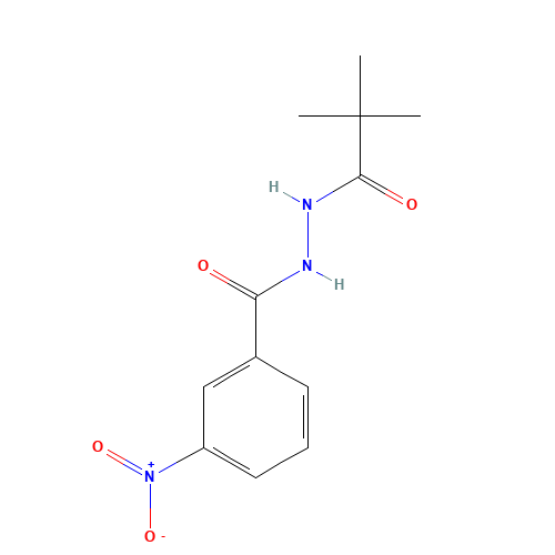 N'-(2,2-dimethylpropanoyl)-3-nitrobenzohydrazide (CAS: 261623-52-3) - Chemical Structure and Molecular Formula 