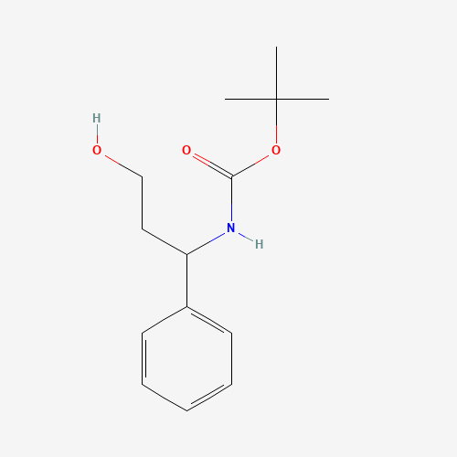 tert-butyl N-(3-hydroxy-1-phenylpropyl)carbamate (CAS: 218449-48-0) - Chemical Structure and Molecular Formula 