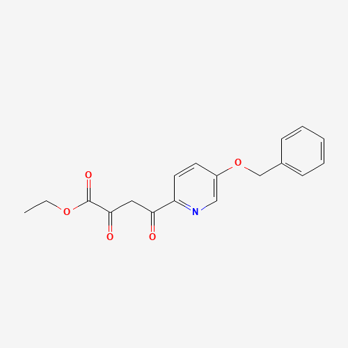 ethyl 2,4-dioxo-4-(5-phenylmethoxypyridin-2-yl)butanoate (CAS: 858597-94-1) - Chemical Structure and Molecular Formula 