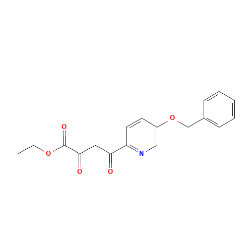 ethyl 2,4-dioxo-4-(5-phenylmethoxypyridin-2-yl)butanoate (CAS: 858597-94-1) - Chemical Structure and Molecular Formula 