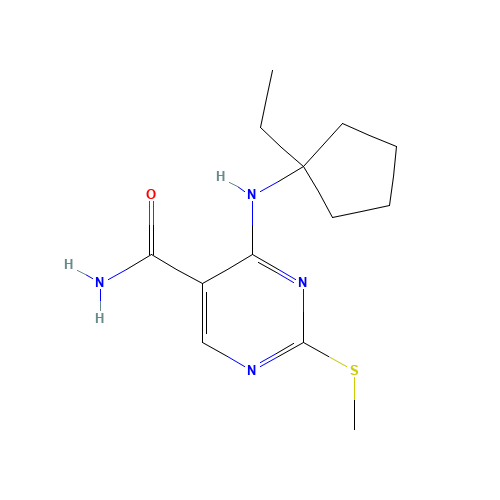 4-[(1-ethylcyclopentyl)amino]-2-methylsulfanylpyrimidine-5-carboxamide (CAS: 1403875-33-1) - Related Chemical Product