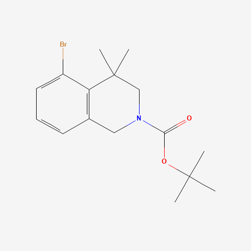 tert-butyl 5-bromo-4,4-dimethyl-1,3-dihydroisoquinoline-2-carboxylate (CAS: 1203684-82-5) - Chemical Structure and Molecular Formula 