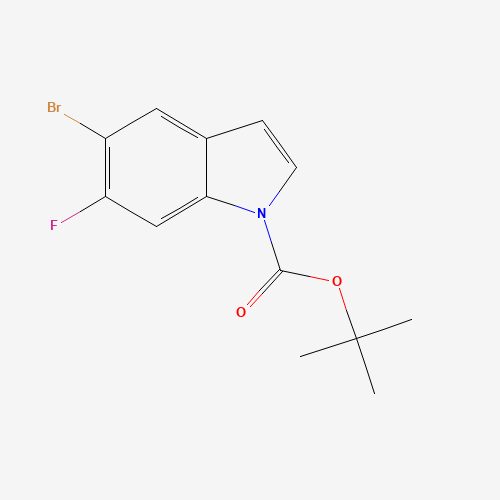 tert-butyl 5-bromo-6-fluoroindole-1-carboxylate (CAS: 439226-53-6) - Chemical Structure and Molecular Formula 