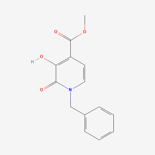 methyl 1-benzyl-3-hydroxy-2-oxopyridine-4-carboxylate (CAS: 921611-72-5) - Chemical Structure and Molecular Formula 