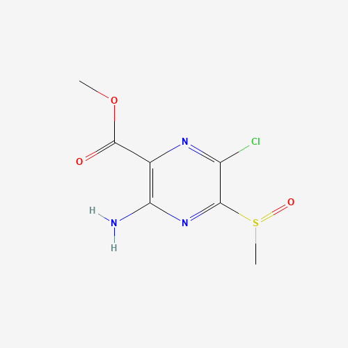 methyl 3-amino-6-chloro-5-methylsulfinylpyrazine-2-carboxylate (CAS: 1503-05-5) - Chemical Structure and Molecular Formula 