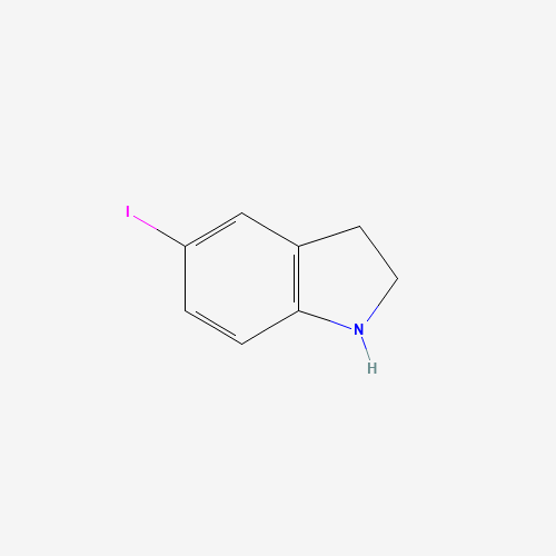 5-iodo-2,3-dihydro-1H-indole (CAS: 114144-16-0) - Chemical Structure and Molecular Formula 