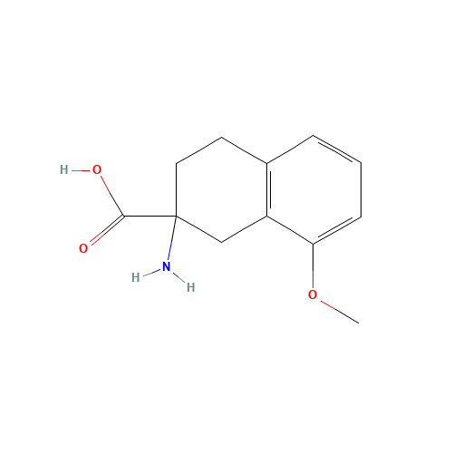2-amino-8-methoxy-3,4-dihydro-1H-naphthalene-2-carboxylic acid (CAS: 67544-71-2) - Chemical Structure and Molecular Formula 
