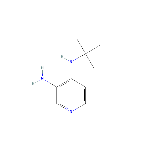 4-N-tert-butylpyridine-3,4-diamine (CAS: 1082280-54-3) - Chemical Structure and Molecular Formula 