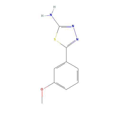5-(3-methoxyphenyl)-1,3,4-thiadiazol-2-amine (CAS: 247109-15-5) - Chemical Structure and Molecular Formula 