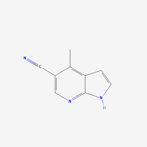 4-methyl-1H-pyrrolo[2,3-b]pyridine-5-carbonitrile (CAS: 267875-39-8) - Chemical Structure and Molecular Formula 
