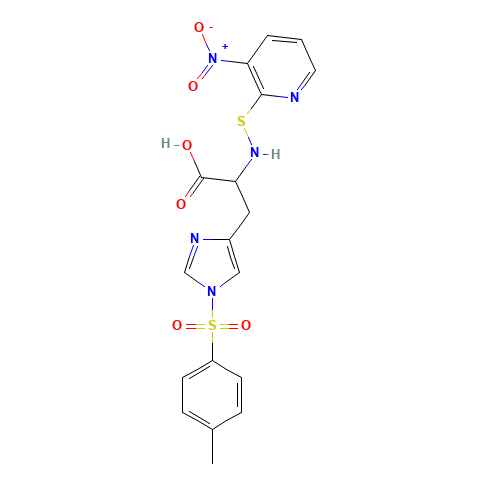 3-[1-(4-methylphenyl)sulfonylimidazol-4-yl]-2-[(3-nitropyridin-2-yl)sulfanylamino]propanoic acid (CAS: 108312-26-1) - Related Chemical Product