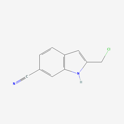 2-(chloromethyl)-1H-indole-6-carbonitrile (CAS: 313972-72-4) - Chemical Structure and Molecular Formula 