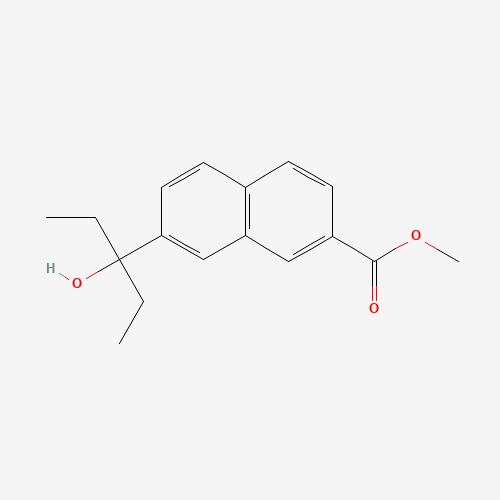 methyl 7-(3-hydroxypentan-3-yl)naphthalene-2-carboxylate (CAS: 895521-24-1) - Chemical Structure and Molecular Formula 