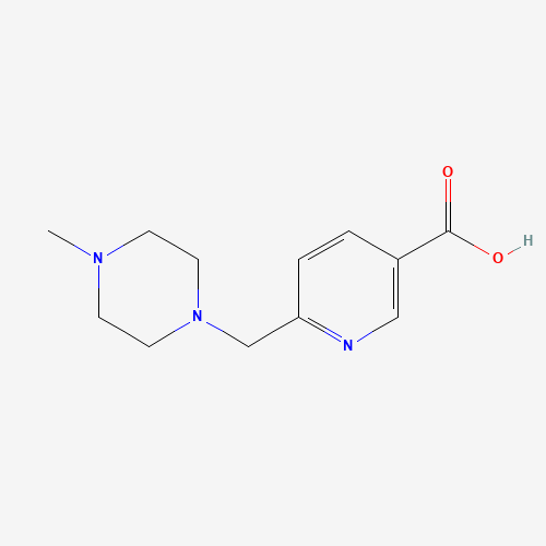 6-[(4-methylpiperazin-1-yl)methyl]pyridine-3-carboxylic acid (CAS: 637354-27-9) - Chemical Structure and Molecular Formula 