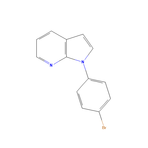 1-(4-bromophenyl)pyrrolo[2,3-b]pyridine (CAS: 441012-22-2) - Chemical Structure and Molecular Formula 