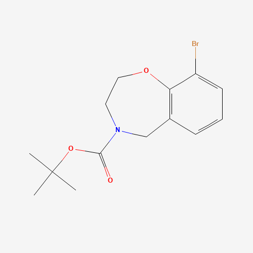 tert-butyl 9-bromo-3,5-dihydro-2H-1,4-benzoxazepine-4-carboxylate (CAS: 1055880-27-7) - Chemical Structure and Molecular Formula 