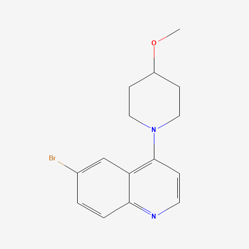 6-bromo-4-(4-methoxypiperidin-1-yl)quinoline (CAS: 474707-27-2) - Chemical Structure and Molecular Formula 