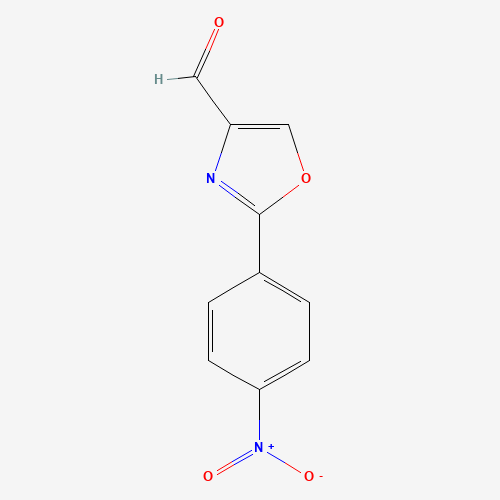 2-(4-nitrophenyl)-1,3-oxazole-4-carbaldehyde (CAS: 59398-92-4) - Chemical Structure and Molecular Formula 
