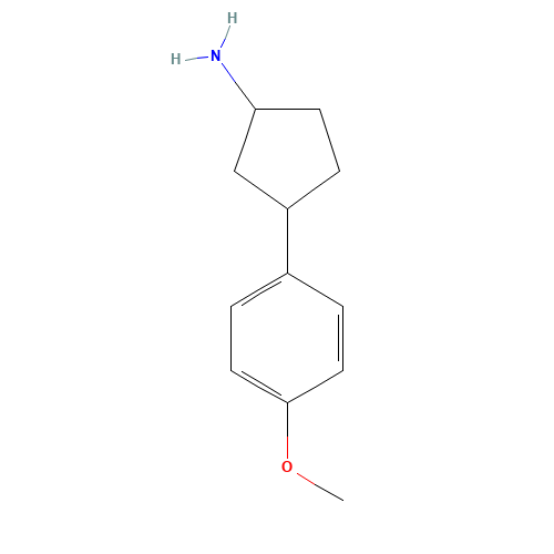 3-(4-methoxyphenyl)cyclopentan-1-amine (CAS: 760154-30-1) - Chemical Structure and Molecular Formula 