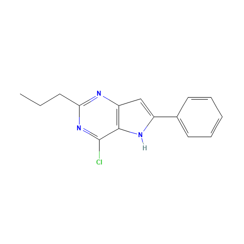 4-chloro-6-phenyl-2-propyl-5H-pyrrolo[3,2-d]pyrimidine (CAS: 237435-71-1) - Related Chemical Product