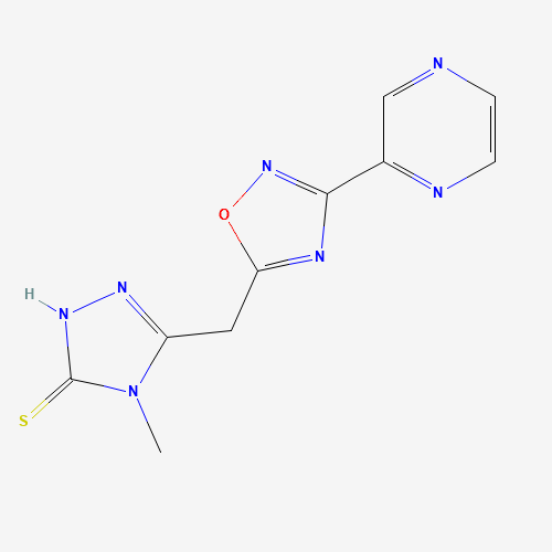 4-methyl-3-[(3-pyrazin-2-yl-1,2,4-oxadiazol-5-yl)methyl]-1H-1,2,4-triazole-5-thione (CAS: 519056-47-4) - Related Chemical Product