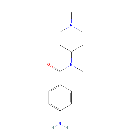 4-amino-N-methyl-N-(1-methylpiperidin-4-yl)benzamide (CAS: 676326-98-0) - Related Chemical Product
