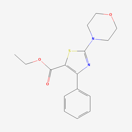 ethyl 2-morpholin-4-yl-4-phenyl-1,3-thiazole-5-carboxylate (CAS: 55040-86-3) - Chemical Structure and Molecular Formula 