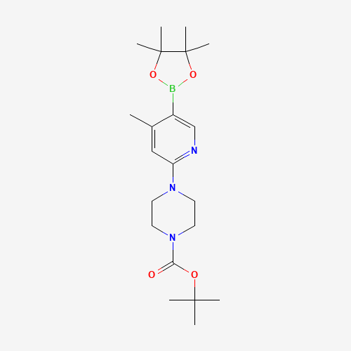 tert-butyl 4-[4-methyl-5-(4,4,5,5-tetramethyl-1,3,2-dioxaborolan-2-yl)pyridin-2-yl]piperazine-1-carboxylate (CAS: 1073355-13-1) - Related Chemical Product