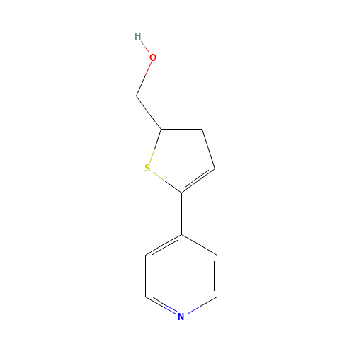 (5-pyridin-4-ylthiophen-2-yl)methanol (CAS: 138194-04-4) - Chemical Structure and Molecular Formula 