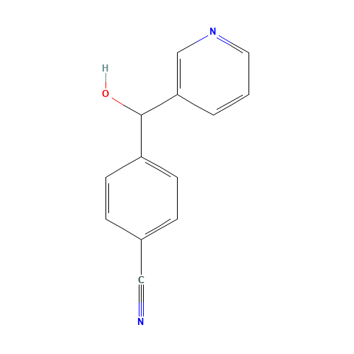 4-[hydroxy(pyridin-3-yl)methyl]benzonitrile (CAS: 1163683-60-0) - Chemical Structure and Molecular Formula 
