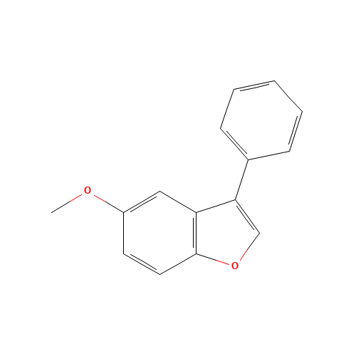 5-methoxy-3-phenyl-1-benzofuran (CAS: 7196-05-6) - Chemical Structure and Molecular Formula 