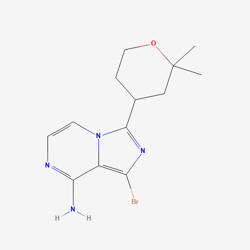 1-bromo-3-(2,2-dimethyloxan-4-yl)imidazo[1,5-a]pyrazin-8-amine (CAS: 1419223-38-3) - Related Chemical Product