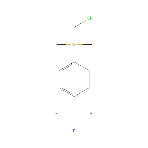 chloromethyl-dimethyl-[4-(trifluoromethyl)phenyl]silane (CAS: 77491-01-1) - Chemical Structure and Molecular Formula 