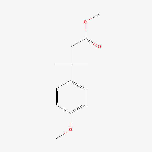 methyl 3-(4-methoxyphenyl)-3-methylbutanoate (CAS: 67437-37-0) - Chemical Structure and Molecular Formula 