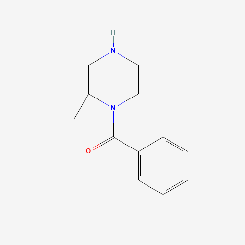 (2,2-dimethylpiperazin-1-yl)-phenylmethanone (CAS: 1244740-89-3) - Chemical Structure and Molecular Formula 
