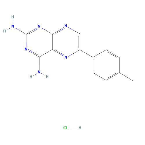 6-(4-methylphenyl)pteridine-2,4-diamine;hydrochloride (CAS: 192587-17-0) - Chemical Structure and Molecular Formula 