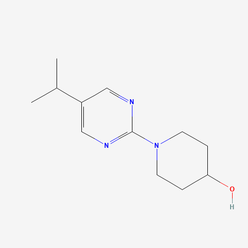 1-(5-propan-2-ylpyrimidin-2-yl)piperidin-4-ol (CAS: 1236284-70-0) - Chemical Structure and Molecular Formula 