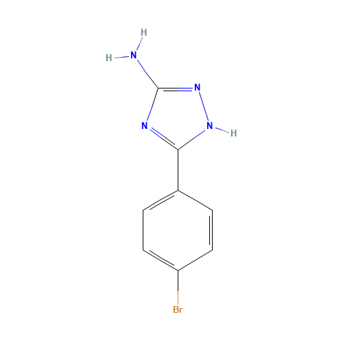 5-(4-bromophenyl)-1H-1,2,4-triazol-3-amine (CAS: 54464-13-0) - Chemical Structure and Molecular Formula 
