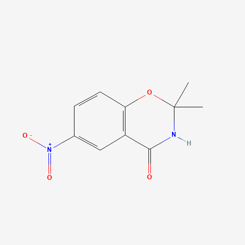 2,2-dimethyl-6-nitro-3H-1,3-benzoxazin-4-one (CAS: 170865-87-9) - Chemical Structure and Molecular Formula 