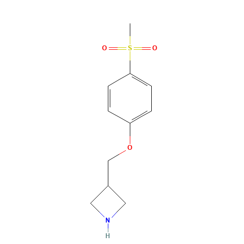 3-[(4-methylsulfonylphenoxy)methyl]azetidine (CAS: 1332301-05-9) - Chemical Structure and Molecular Formula 