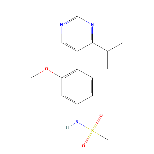 N-[3-methoxy-4-(4-propan-2-ylpyrimidin-5-yl)phenyl]methanesulfonamide (CAS: 1357094-12-2) - Related Chemical Product