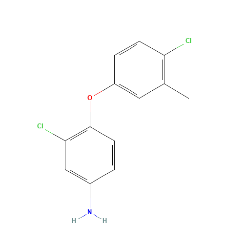 3-chloro-4-(4-chloro-3-methylphenoxy)aniline (CAS: 57688-13-8) - Chemical Structure and Molecular Formula 