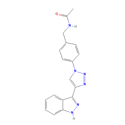 N-[[4-[4-(1H-indazol-3-yl)triazol-1-yl]phenyl]methyl]acetamide (CAS: 1383702-29-1) - Related Chemical Product